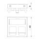 OBO Bettermann Support de technique de données 45×45 mm rws DTG-2RM RW1