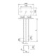 OBO Bettermann Support en U avec plaque de tête 1000 mm, lourd US 7 K 100 FT