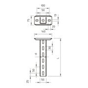 OBO Bettermann Support en U avec plaque de tête 1000 mm US 5 K 100 FT-3