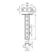 OBO Bettermann Support en U avec plaque de tête 200 mm US 3 K 20 FT-3