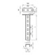 OBO Bettermann Support en U avec plaque de tête 800 mm US 3 K 80 FT