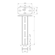 OBO Bettermann Support I avec plaque de tête 500 mm IS 8 K 50 FT-3