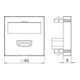 OBO Bettermann Support multimédia HDMI 45×45 mm rws MTG-HD F RW1
