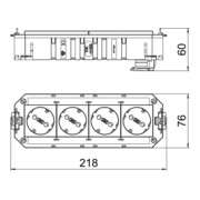 OBO Bettermann Support universel Vertr Connect avec système de connexion Wieland UTC4 G W4-4