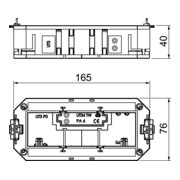 OBO Bettermann Support universel Vertr pour 3 appareils Modul45 UT3 45-4