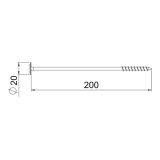 OBO Bettermann Tellerkopfschraube 8x200 Edelstahl TKS A2