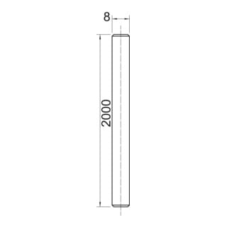 OBO Bettermann Tige filetée M8x2000 mm G TR M8 2M
