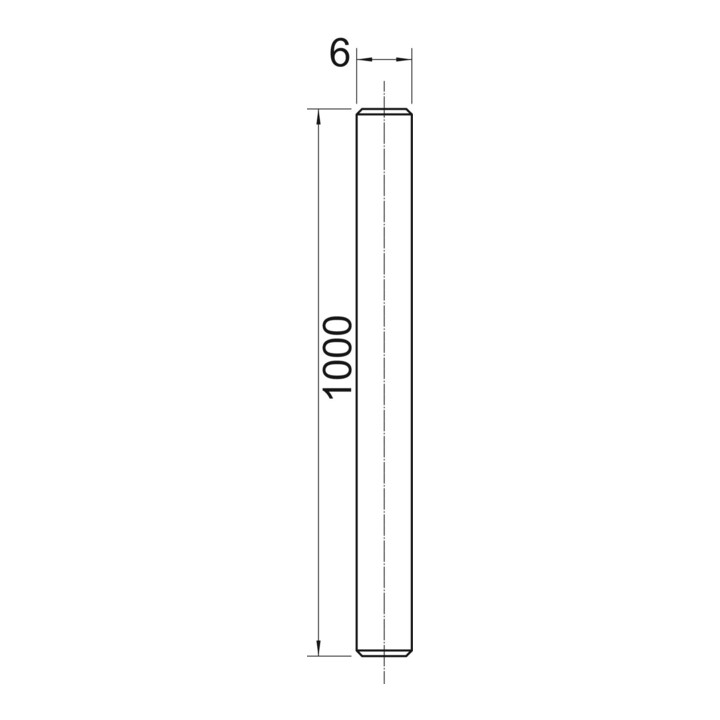 OBO Bettermann Tige filetée TR M6 1m galvanisée électrolytiquement
