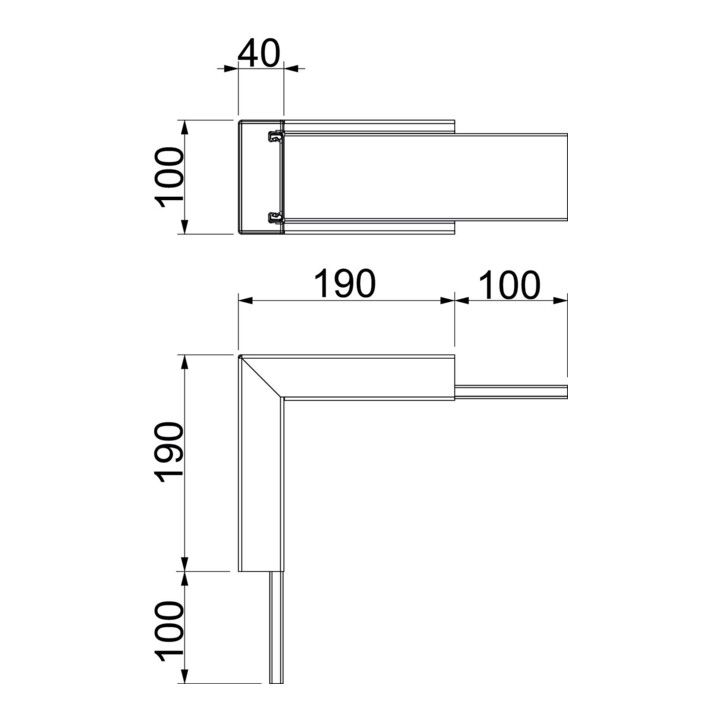 OBO Bettermann Tissu coupe-feu d’angle intérieur PLM IC 0410 FS
