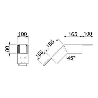 OBO Bettermann Tissu coupe-feu PLM BF 0810 FS, courbe 45 déclinée
