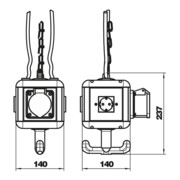 OBO Bettermann Unité d'alimentation Vertr IP20 avec poignée VH-4 3SD1C16-3