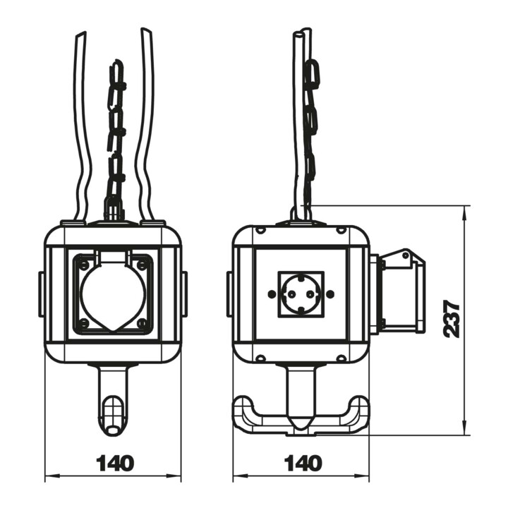 OBO Bettermann Unité d'alimentation Vertr IP20 avec poignée VH-4 3SD1C16
