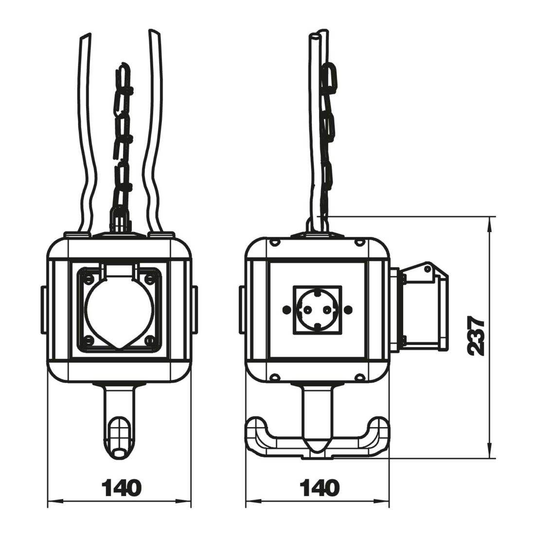 OBO Bettermann Unité d'alimentation Vertr IP20 avec poignée VH-4 3SD1C16