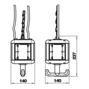 OBO Bettermann Unité d'alimentation Vertr IP20 avec poignée vide VH-4 LG-3