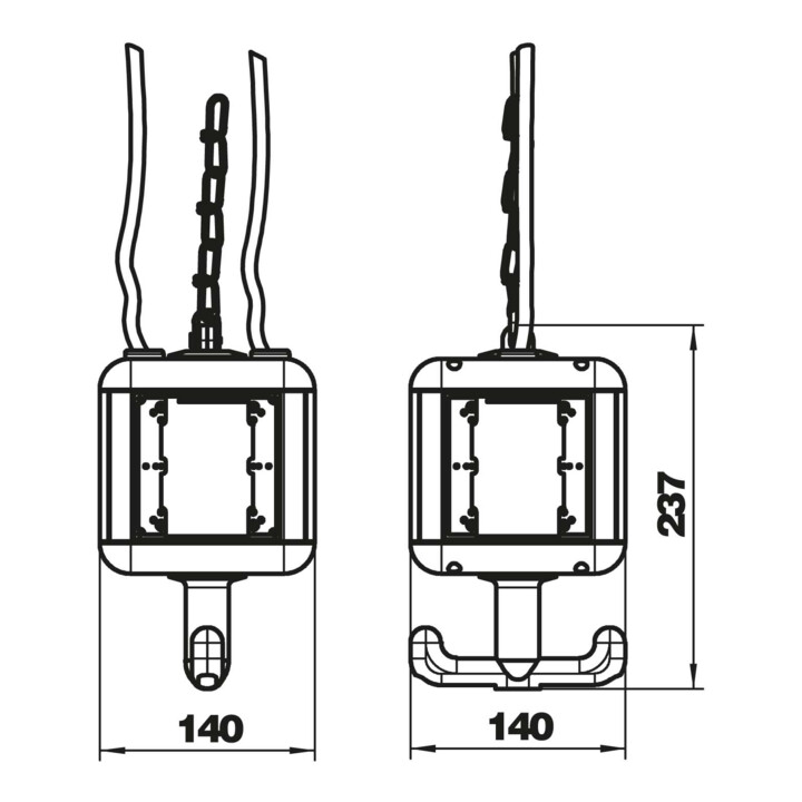 OBO Bettermann Unité d'alimentation Vertr IP20 avec poignée vide VH-4 LG