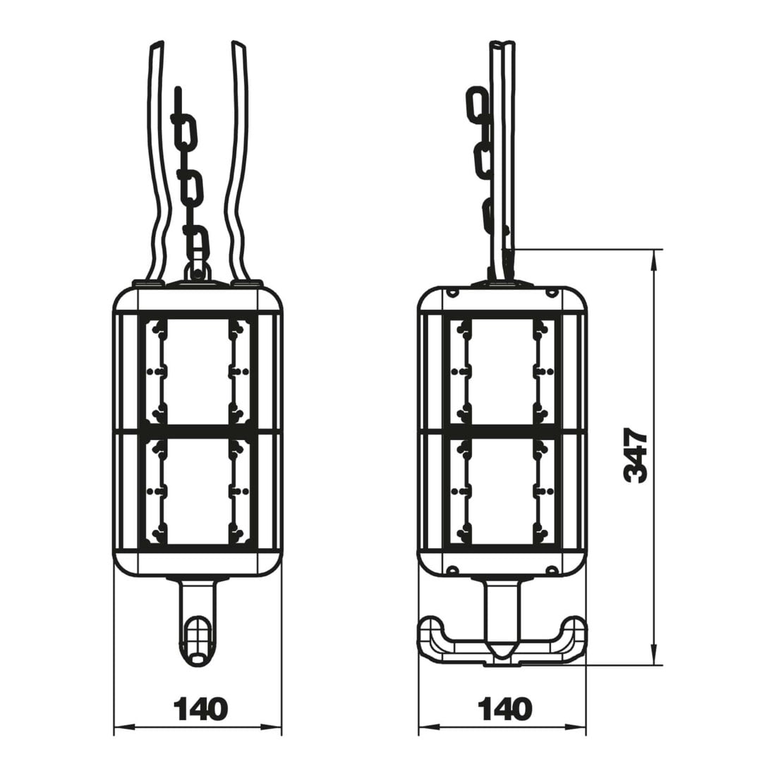 OBO Bettermann Unité d'alimentation Vertr IP20 avec poignée vide VH-8 LG