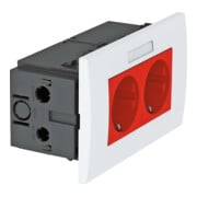 OBO Bettermann Unité prise 2x 84×140×59 mm rouge SDE-RW D0RT2B-1