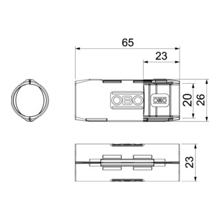 OBO Bettermann Verbindungsmuffe Quick-Pipe 3000 MMS M20 LGR