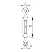 OBO Bettermann Verrou de tension (1/4Z.), galvanisé 945 M6 G-4