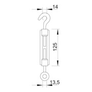 OBO Bettermann Verrou de tension (3/8Z.), galvanisé 945 M10 G-5