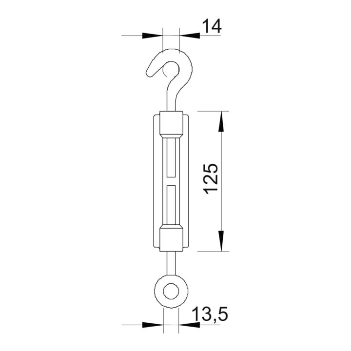 OBO Bettermann Verrou de tension (3/8Z.), galvanisé 945 M10 G