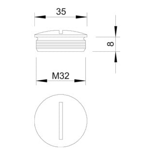 OBO Bettermann Verschlussschraube M32 vernickelt 168 MS