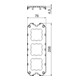 OBO Bettermann Vertr Abdeckplatte 3x50er ZP, 208mm UT4 D3-3