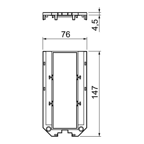 OBO Bettermann Vertr Abdeckplatte für UT4, 3 Modul45 UT4 P3