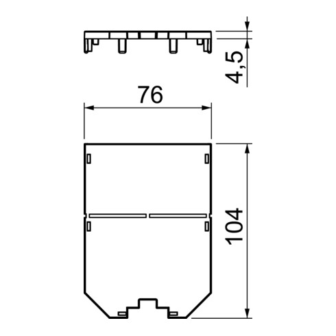 OBO Bettermann Vertr Abdeckplatte für UT4, blind UT34 P0