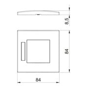 OBO Bettermann Vertr Abdeckrahmen 1fach 84x84mm rws AR45-BF1 RW-3