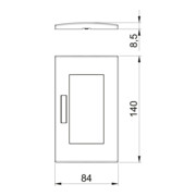 OBO Bettermann Vertr Abdeckrahmen 2fach 84x140mm rws AR45-BF2 RW-3
