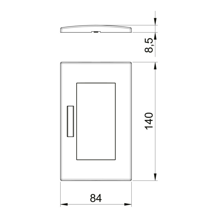 OBO Bettermann Vertr Abdeckrahmen 2fach 84x140mm rws AR45-BF2 RW