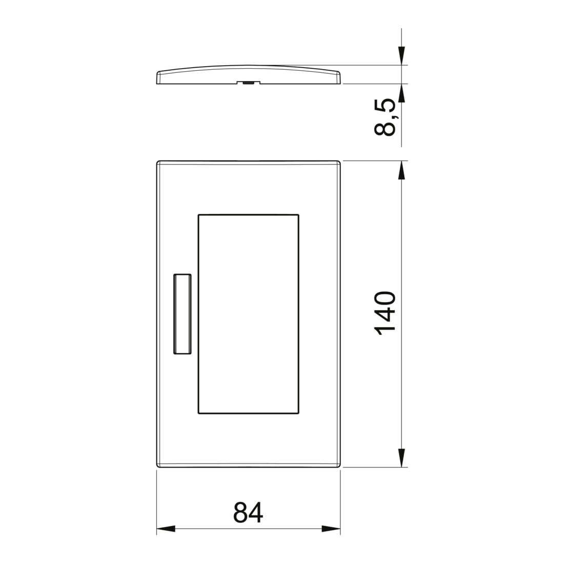 OBO Bettermann Vertr Abdeckrahmen 2fach 84x140mm rws AR45-BF2 RW