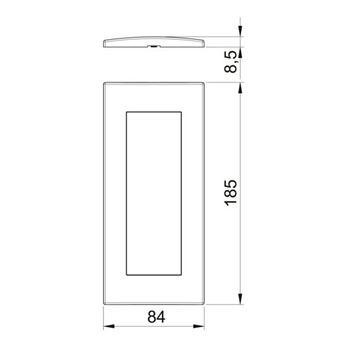 OBO Bettermann Vertr Abdeckrahmen 3fach 84x185mm rws AR45-F3 RW