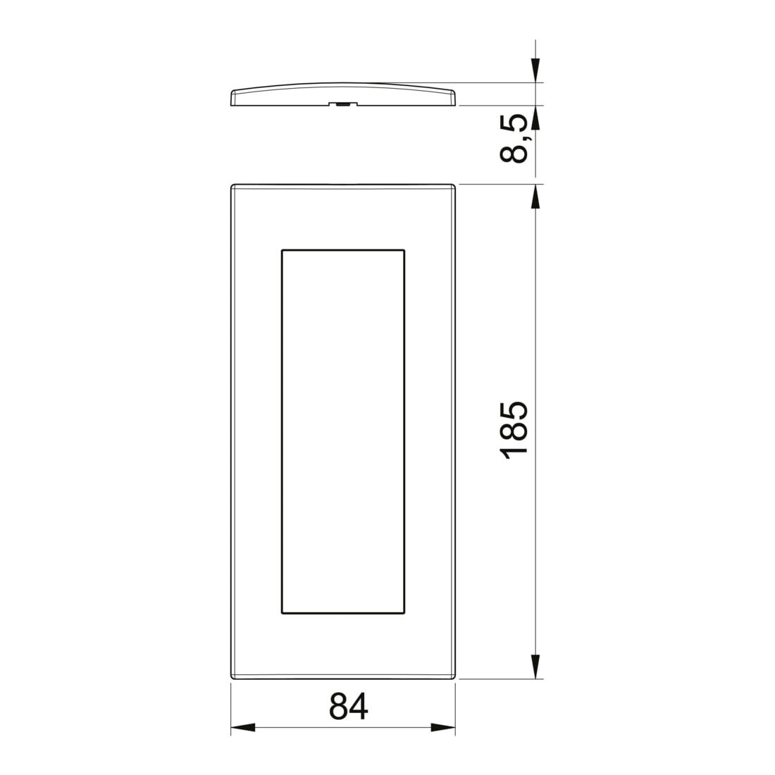 OBO Bettermann Vertr Abdeckrahmen 3fach 84x185mm rws AR45-F3 RW