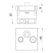 OBO Bettermann Vertr Antennensteckdose Stichdose ANT-3SD RW1-3