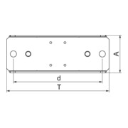 OBO Bettermann Vertr Auflager 100x250mm BSKM-AD 1025-3