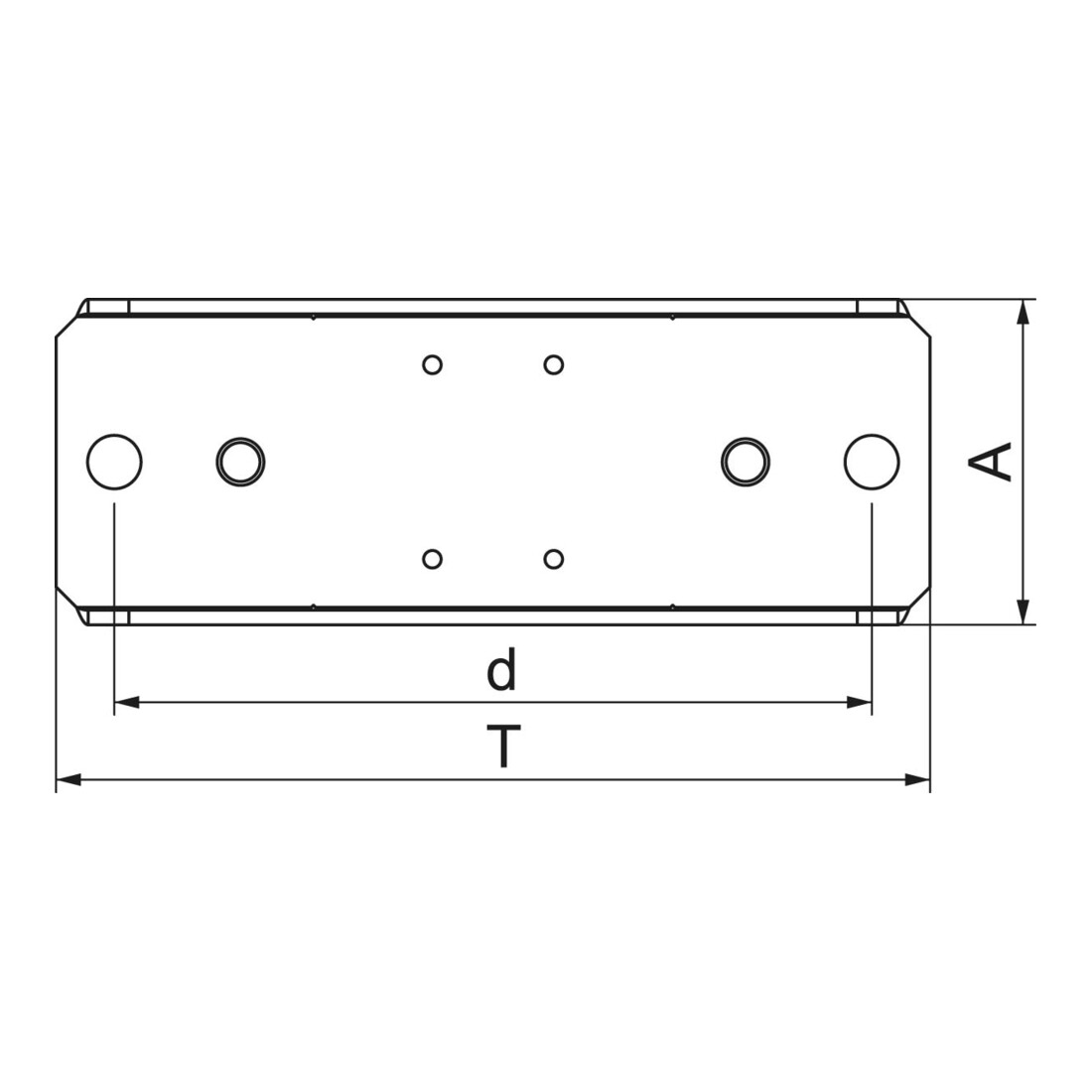 OBO Bettermann Vertr Auflager 100x250mm BSKM-AD 1025