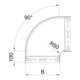 OBO Bettermann Vertr Bogen 90 Grad 60x200mm RBM 620 FT