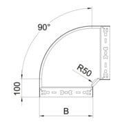 OBO Bettermann Vertr Bogen 90 Grad 60x500mm RBM 650 FS-3