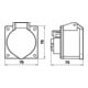 OBO Bettermann Vertr CEE-Anbausteckdose 3-p+N+PE 400V16A CEE-16A