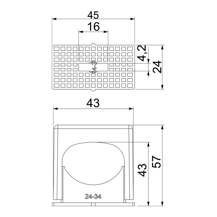 OBO Bettermann Vertr Druck-ISO-Schelle M6, gr 3052 LGR