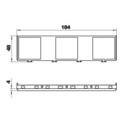 OBO Bettermann Vertr Einbaurahmen f.3x1 Modul 45 MT45V 3-3