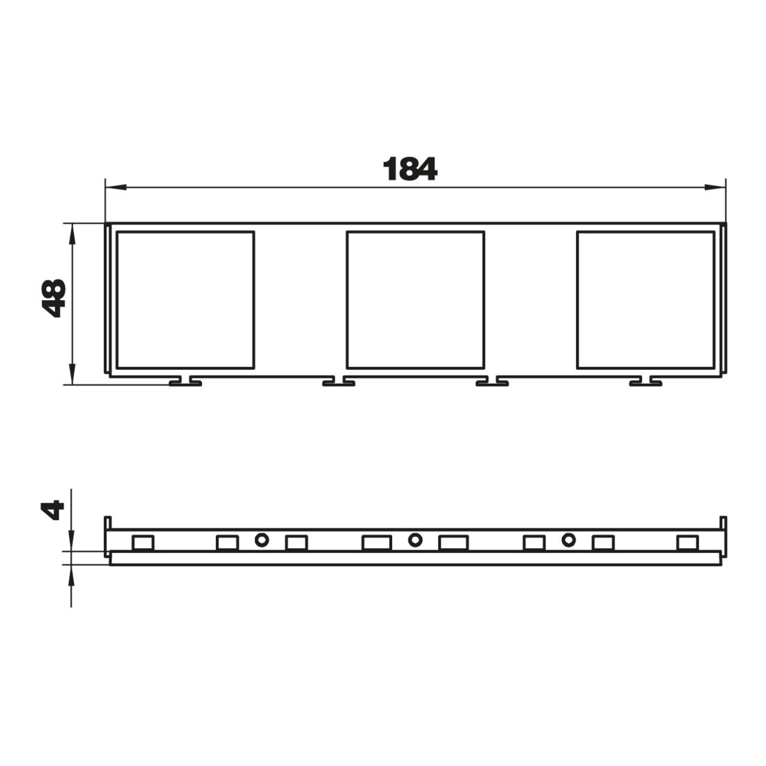 OBO Bettermann Vertr Einbaurahmen f.3x1 Modul 45 MT45V 3
