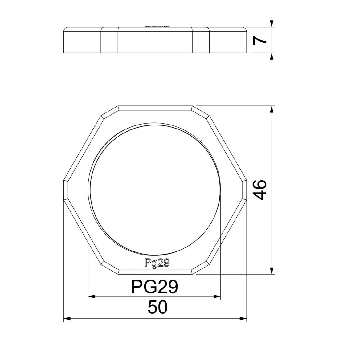 OBO Bettermann Vertr Gegenmutter Iso 116 PG29