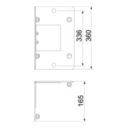 OBO Bettermann Vertr Gegenplatte Inneneck 100x250mm BSKM-GI 1025-5