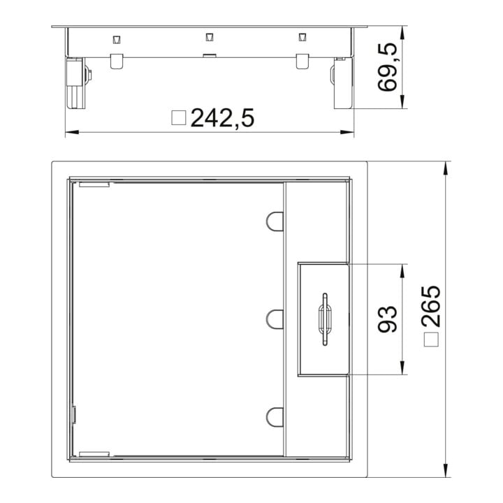 OBO Bettermann Vertr Geräteeinsatz für Universalmontage GES9M-2 10U
