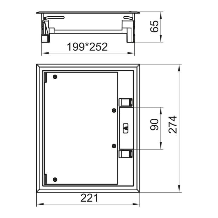 OBO Bettermann Vertr Geräteeinsatz gsw GES6-2U10T 9011