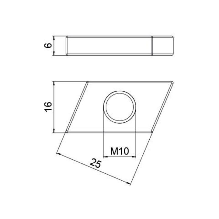 OBO Bettermann Vertr Gleitmutter M10, für Profilsch. ACMSN M10 ZL