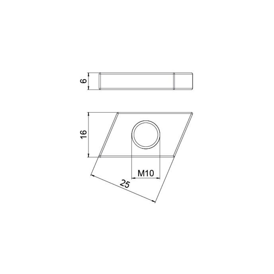 OBO Bettermann Vertr Gleitmutter M10, für Profilsch. ACMSN M10 ZL